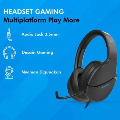 Sades Gaming Headset Spower Black SA-725 - Black